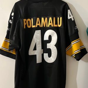 Troy Polamalu onfield stitched jersey, Pittsburgh Steelers jersey